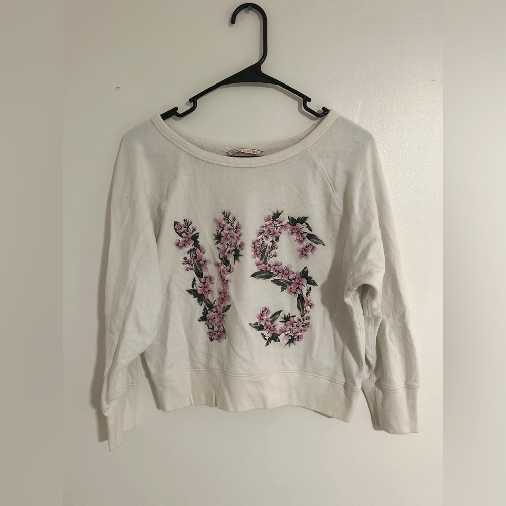 Victoria Secret cropped floral sweater